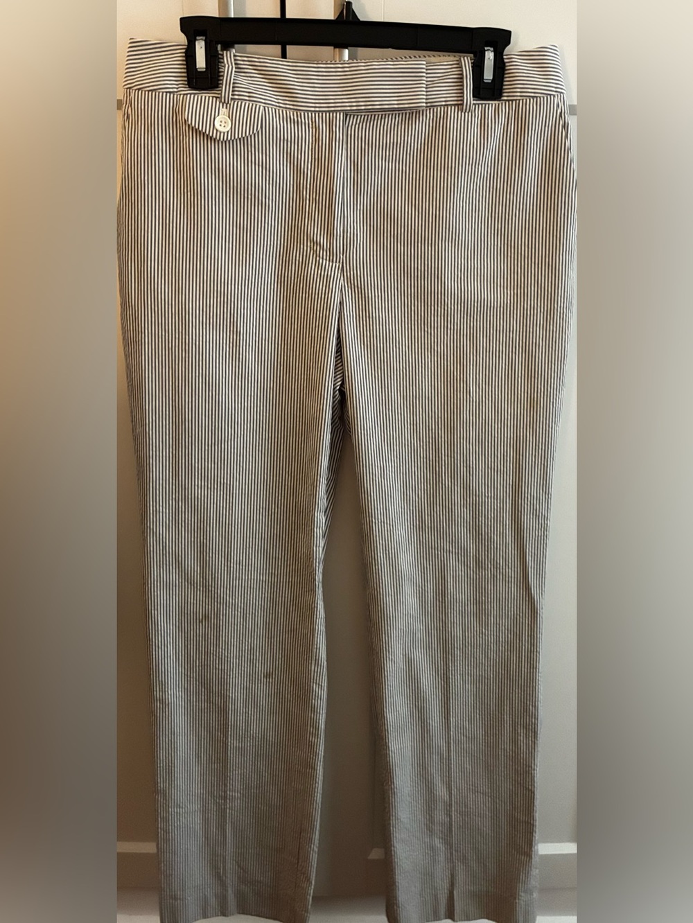 Talbots Black and White Pinstripe Pants Suit Size 6